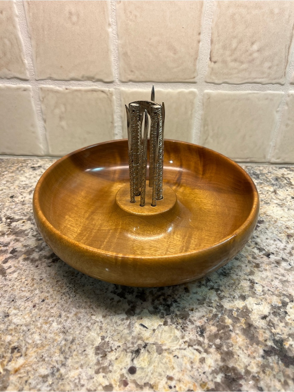 MCM  hand-turned Myrtlewood nut bowl by Ralph A. Bailey & Co. in Bend, Oregon.